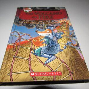 Geronimo Stilton THE VOLCANO OF FIRE Color Illustrated Scholastic Hardcover Book